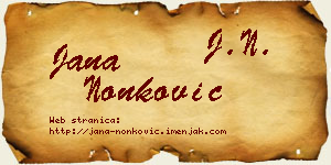 Jana Nonković vizit kartica
